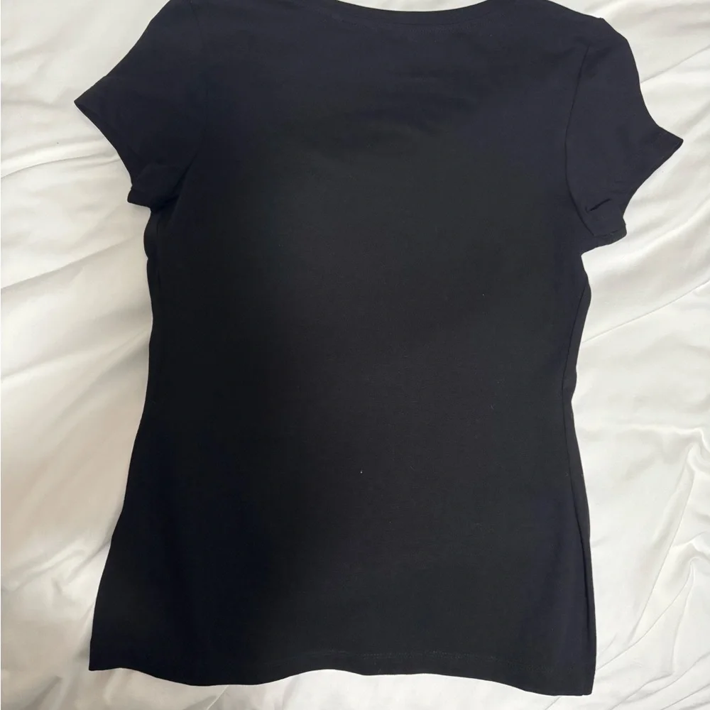 GUESS Black Tee with Red Love Graphic - Picture 2 of 4